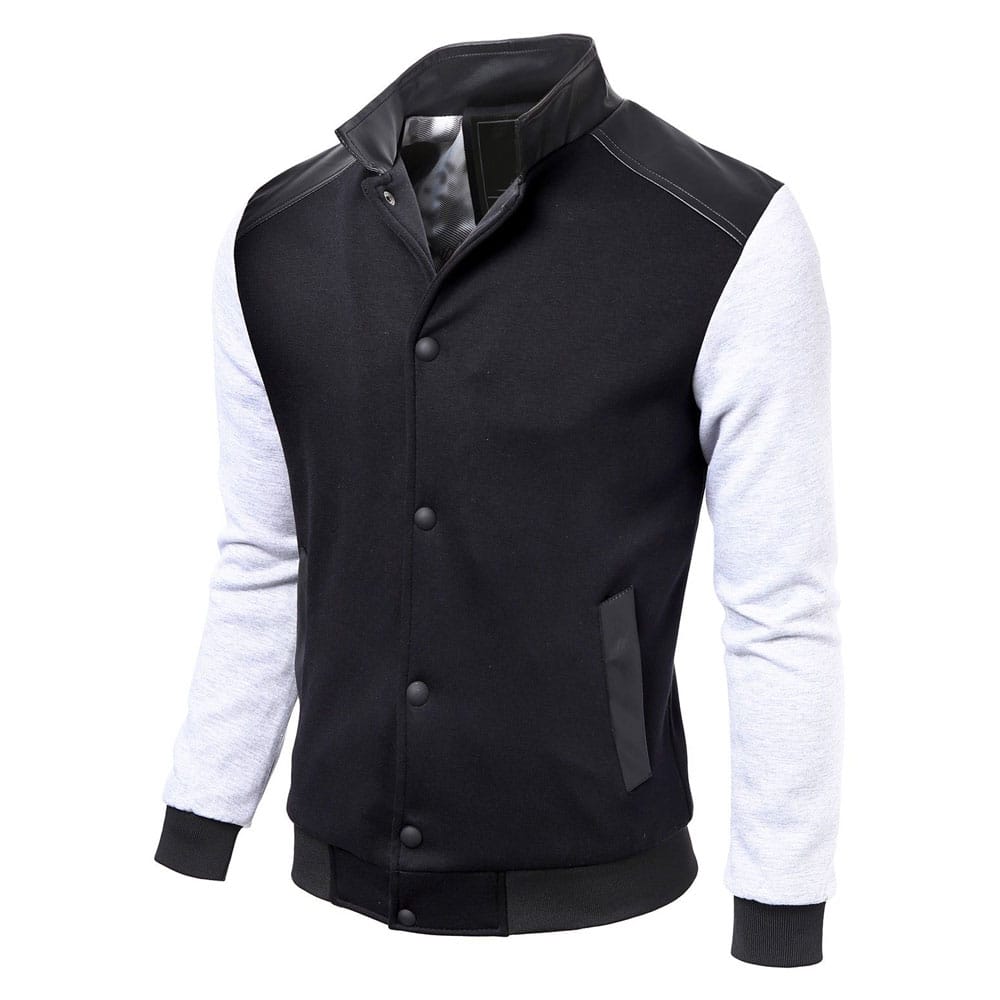 The Stadium Jacket black and White