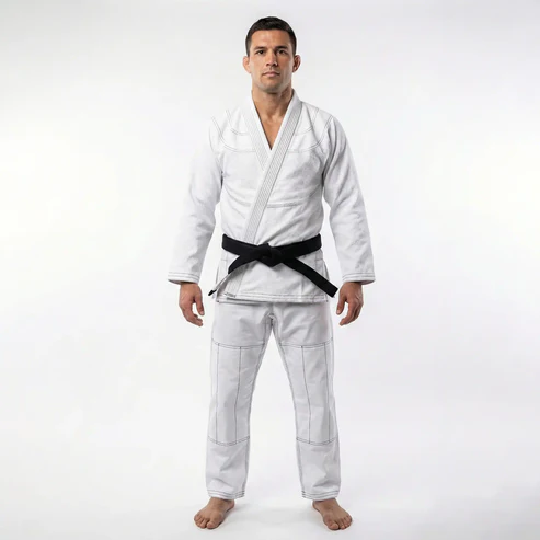 BJJ GI BRAZILIAN JIU JITSU KIMONO YOUTH HEMP BLEND WHITE 550 GSM